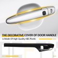 Ocpty 4pcs Door Handle Covers For 2020-2022 Toyota Highlander Interior Driver Side Passenger Car Trim Kit Black