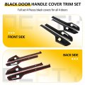 Ocpty 4pcs Door Handle Covers For 2020-2022 Toyota Highlander Interior Driver Side Passenger Car Trim Kit Black