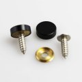 Screw Caps For License Plate Frames Set Of 4pcs Screws Washers Black