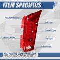 Gm2801255 Led Drl Rear Tail Lights Brake Lamps With Reverse Compatible Cadillac Srx 2010-2016 Passenger Right Side Chrome
