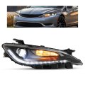Hecasa Right Hid Headlight For 2015-2017 Chrysler 200 Lx C Limited S Replacement Ch2503264 68285845aa W Led Drl Xenon Projector 