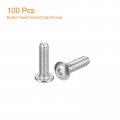 Uxcell 6-32x1 2 Button Head Socket Cap Screws 100pcs 304 Stainless Steel Fasteners Hex Bolts Full Thread Drive