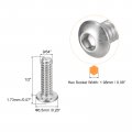 Uxcell 6-32x1 2 Button Head Socket Cap Screws 100pcs 304 Stainless Steel Fasteners Hex Bolts Full Thread Drive