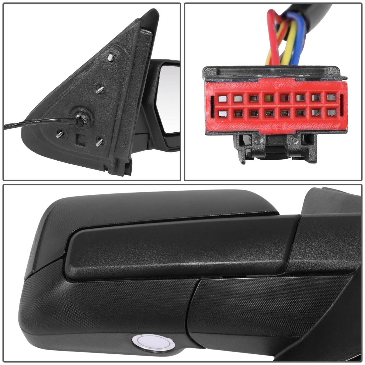 Fo1321382 Side Door Power Mirror For Ford Expedition 2007-2014 Passenger Right Paint To Match Black