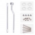 Qiilu Motorcycle Saddlebag Support Bars Brackets Kit Fit For Honda Suzuki Saddlebag Silver