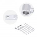 Qiilu Motorcycle Saddlebag Support Bars Brackets Kit Fit For Honda Suzuki Saddlebag Silver