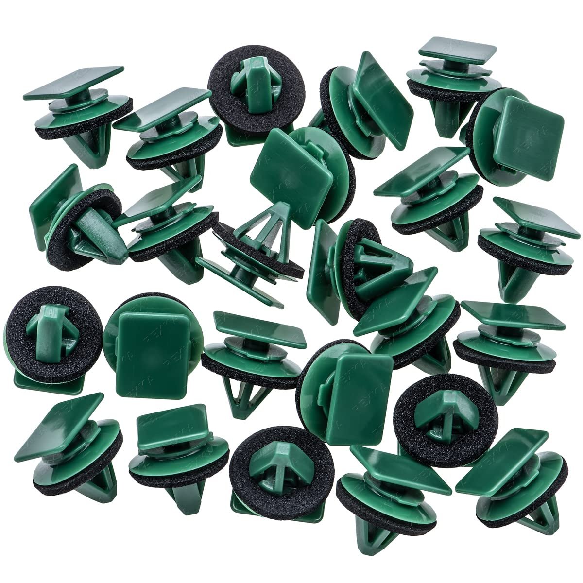 25pcs Rocker Panel Moulding Retainer Clip For Mazda D10e-51-sj3 Fits 3 5 Cx-3 Cx-9 Miata And Mx-5 2016 On Green Nylon With