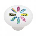 Gotham Decor Flip Flop Flower Ceramic Drawer Knob 
