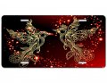 Flying Hummingbird On Red Background Antique Auto Tag 6x12 Aluminum Vintage Sign License Plate Front Vanity 