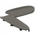 Ezzy Auto Pair Gray Armrest Vinyl Rear Door Panels Lid For 2008-2012 Accord 