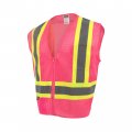 Radians Sv22-1 Economy Type O Class Safety Vest Size Large Pink Mesh With Contrasting Tape 1 Each 