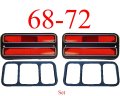 68-72 Chevy 2pc Red Deluxe Side Lights