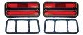 68-72 Chevy 2pc Red Deluxe Side Lights 