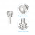 Uxcell Knurled Thumb Screws M4x12mm Brass Shoulder Bolts Grip Knobs Fasteners Nickel Plated 5pcs
