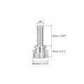 Uxcell Knurled Thumb Screws M4x12mm Brass Shoulder Bolts Grip Knobs Fasteners Nickel Plated 5pcs