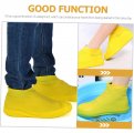 Osaladi 2 Pairs Latex Shoe Covers Rubber Protector Rains Cover Cycling Overshoes Shoe For Indoors Wear-resistant Shoes Outdoor