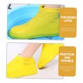 Osaladi 2 Pairs Latex Shoe Covers Rubber Protector Rains Cover Cycling Overshoes Shoe For Indoors Wear-resistant Shoes Outdoor