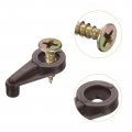 60set Glass Retainer Clips Kit 25mm Plastic Cabinet With Screws For Fixing 4mm Thick Doors Mirror Brown 