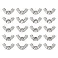 M8x1 25mm Wing Nut 20 Pcs 304 Stainless Steel Butterfly Nuts Fasteners Parts Hand Twist Tighten For Machinery Electronic 