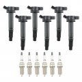 Autokay Ignition Coil Pack And Platinum Spark Plug Set Of 6 Compatible With Toyota Lexus Avalon Camry Sienna Highlander Is350