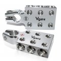 6x00 2 0 Awg Lead Acid Battery Terminals Clamp Pair For Tapered Top Post Sdea-6hd Aluminum Positive And Negative Connectors 