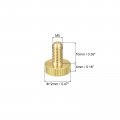 Uxcell Knurled Thumb Screws M5x10mm Flat Brass Bolts Grip Knobs Fasteners For Home Electronic Machine 5pcs