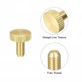 Uxcell Knurled Thumb Screws M5x10mm Flat Brass Bolts Grip Knobs Fasteners For Home Electronic Machine 5pcs