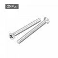 Uxcell 8 -32x1-3 4 Flat Head Machine Screws Phillips 304 Stainless Steel Bolts 25pcs