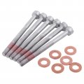 Xtremeamazing Lower Fuel Injector Nozzle Seal Copper And Bolt Washer Kit For Mercedes-benz Sprinter 2500 Dodge Diesel 6cyl 