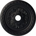 Ekena Millwork Cm23pmsgs Palmetto Ceiling Medallion 23 5 8 Od X 3 Id 1 P Hand-painted Steel Gray 