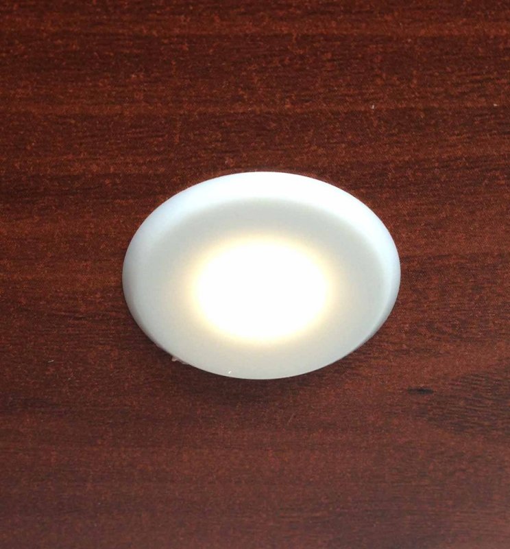 2pcs Marine Boat Led Mini Light In Plastic White Housing Oem