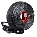 92ft X 1 2 Synthetic Winch Rope W Protective Sleeve 10 Anodized Black Hawse Fairlead 254mm Flip-up License Plate Holder Kit For 