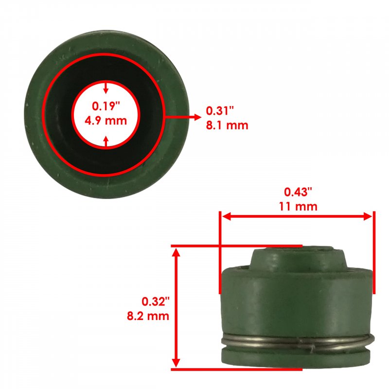 Caltric 4x Valve Stem Seal For Honda Rebel 250 1996-1997 1999-2009 2012