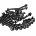 Autobahn88 Motorcycle Engine Bolt Dress-up Kit Compatible With Yamaha Yzf R1 2009-2014 Black Set Of 32