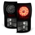 2007-2013 Toyota Tundra Pickup Truck Black Smoked Led Tail Lights Brake Lamps Pair Replacement Left Right 