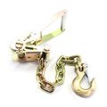 Auto Hauler 5 16 In Chain Ratchet And Slip Hook Tie Down Grade 70 Pack Of 4 With 14 Long Tow Aluminum Handle Alloy Steel 