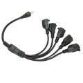Professional 3 Prong 1 To 5 Outlet Splitter Cord For Printers And Blenders Effective Socket Saver