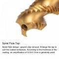 Uxcell Spiral Flute Taps M12 X 75 0 1 Metric Titanium Coated Cobalt High Speed Steel Machine Thread Milling Screw Threading Tap
