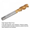 Uxcell Spiral Flute Taps M12 X 75 0 1 Metric Titanium Coated Cobalt High Speed Steel Machine Thread Milling Screw Threading Tap