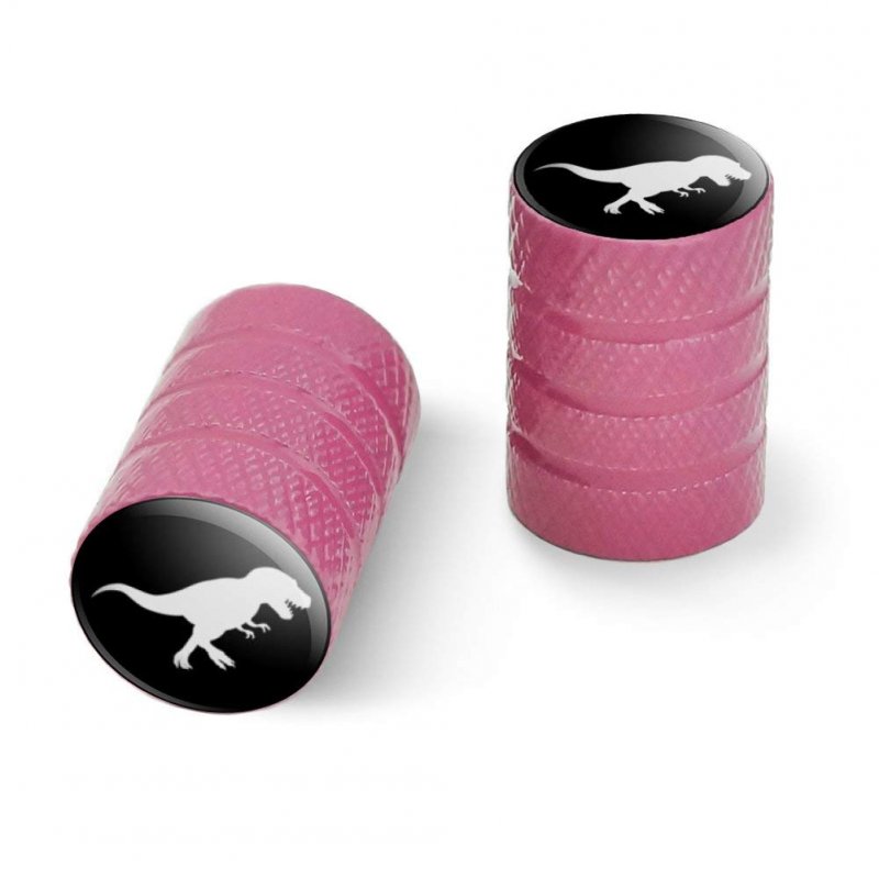 Dinosaur Tyrannosaurus Rex Black White Motorcycle Bicycle Bike Tire Rim Wheel Aluminum Valve Stem Caps