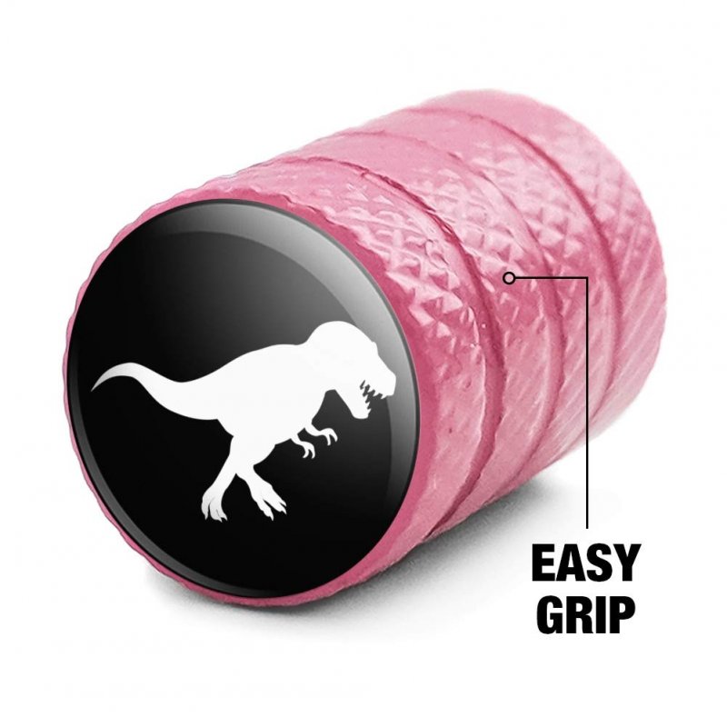 Dinosaur Tyrannosaurus Rex Black White Motorcycle Bicycle Bike Tire Rim Wheel Aluminum Valve Stem Caps