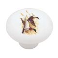 Mallard Ducks In Flight Decorative High Gloss Ceramic Drawer Knob 