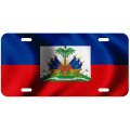 Aluminum License Plate Flag Of Haiti Haitian Waves 