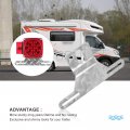 Hoypeyfiy Trailer License Plate Light Bracket Truck Rv Off-road Number Mount Aluminum Holder Silver 2pcs