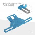 Hoypeyfiy Trailer License Plate Light Bracket Truck Rv Off-road Number Mount Aluminum Holder Silver 2pcs