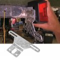 Hoypeyfiy Trailer License Plate Light Bracket Truck Rv Off-road Number Mount Aluminum Holder Silver 2pcs