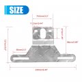 Hoypeyfiy Trailer License Plate Light Bracket Truck Rv Off-road Number Mount Aluminum Holder Silver 2pcs