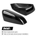 Black Left Driver Side Mirror Cover For 2010 To 2014 Ford Mustang Glossy Abs Plastic Direct Replacement Cap Front Clip On Style
