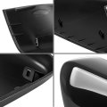 Black Left Driver Side Mirror Cover For 2010 To 2014 Ford Mustang Glossy Abs Plastic Direct Replacement Cap Front Clip On Style