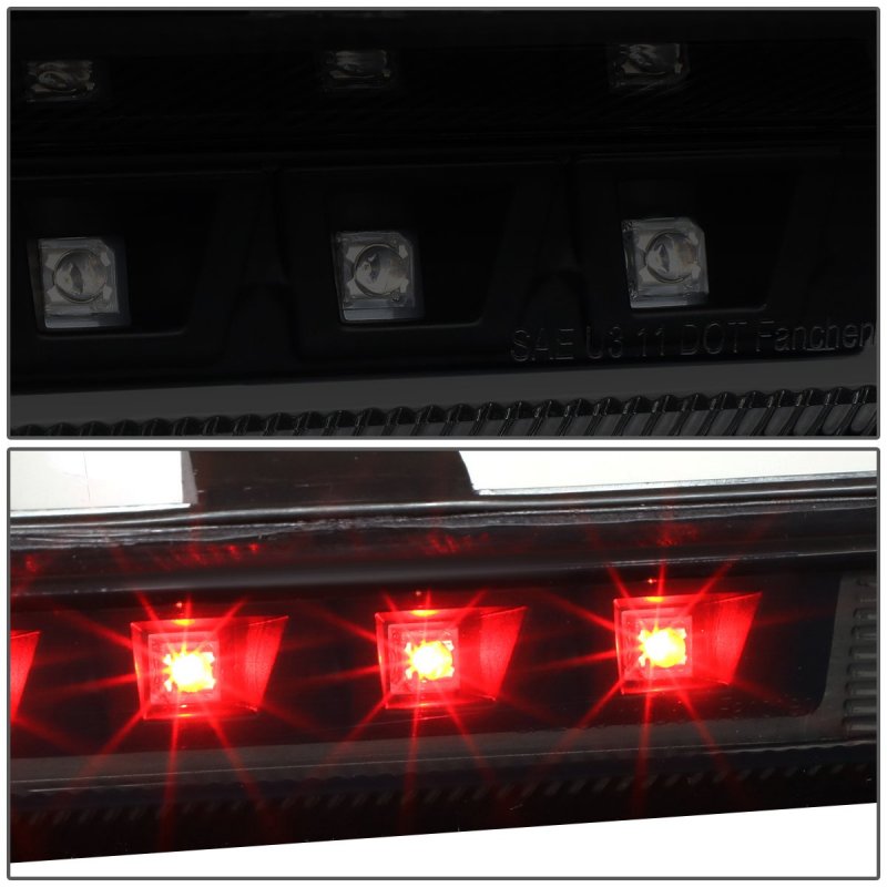 Led Third Brake Light For 2011 2015 Ford Explorer Black Housing Smoke Lens 3bl-fexp11-led-bk-sm High Mount Stop Assembly